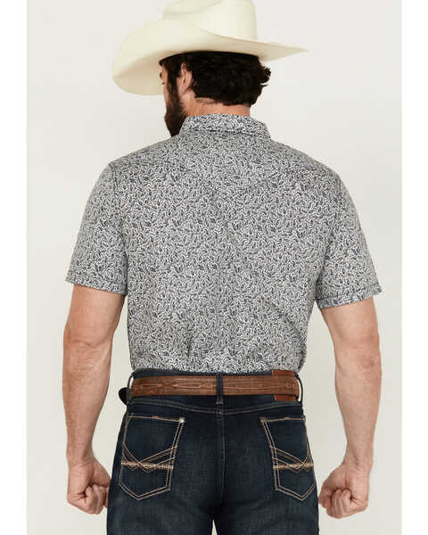 Image #4 - Cody James Men's Graffiti Floral Print Short Sleeve Snap Western Shirt - Big, Ivory, hi-res