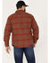 Brixton Men's Bowery Long Sleeve Button Down Flannel Shirt, Rust Copper, hi-res