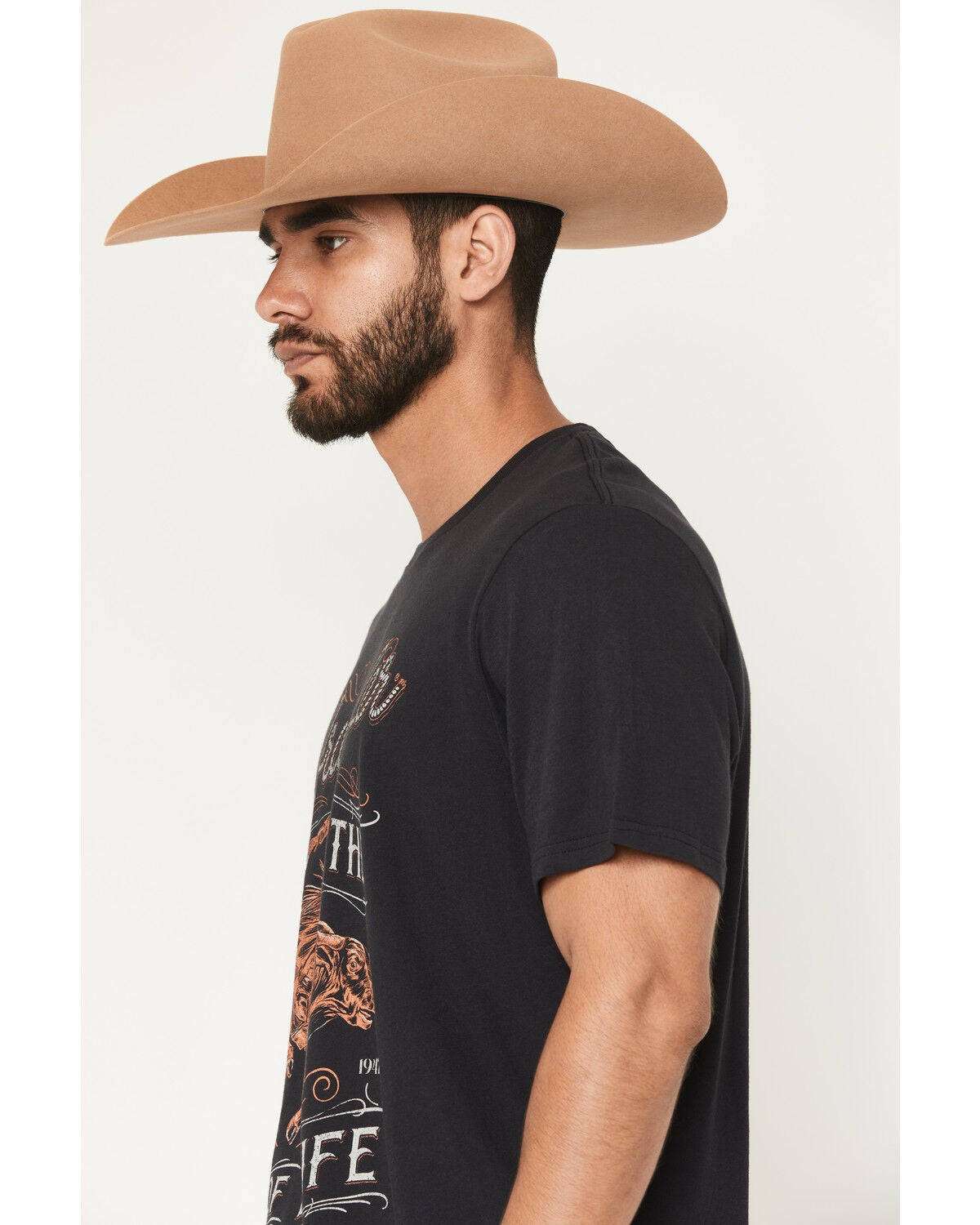 Image #2 - Wrangler Men's For The Ride Of Life Short Sleeve Graphic T-Shirt, Black, hi-res
