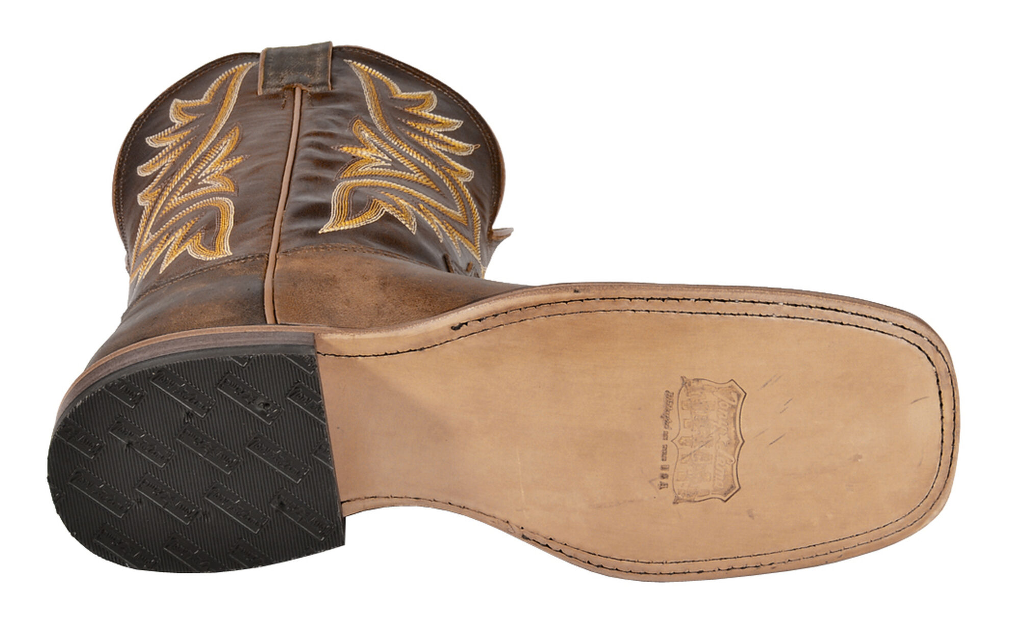 Tony Lama Men s Worn Goat Leather Americana Western Boots Broad Square Toe Sheplers