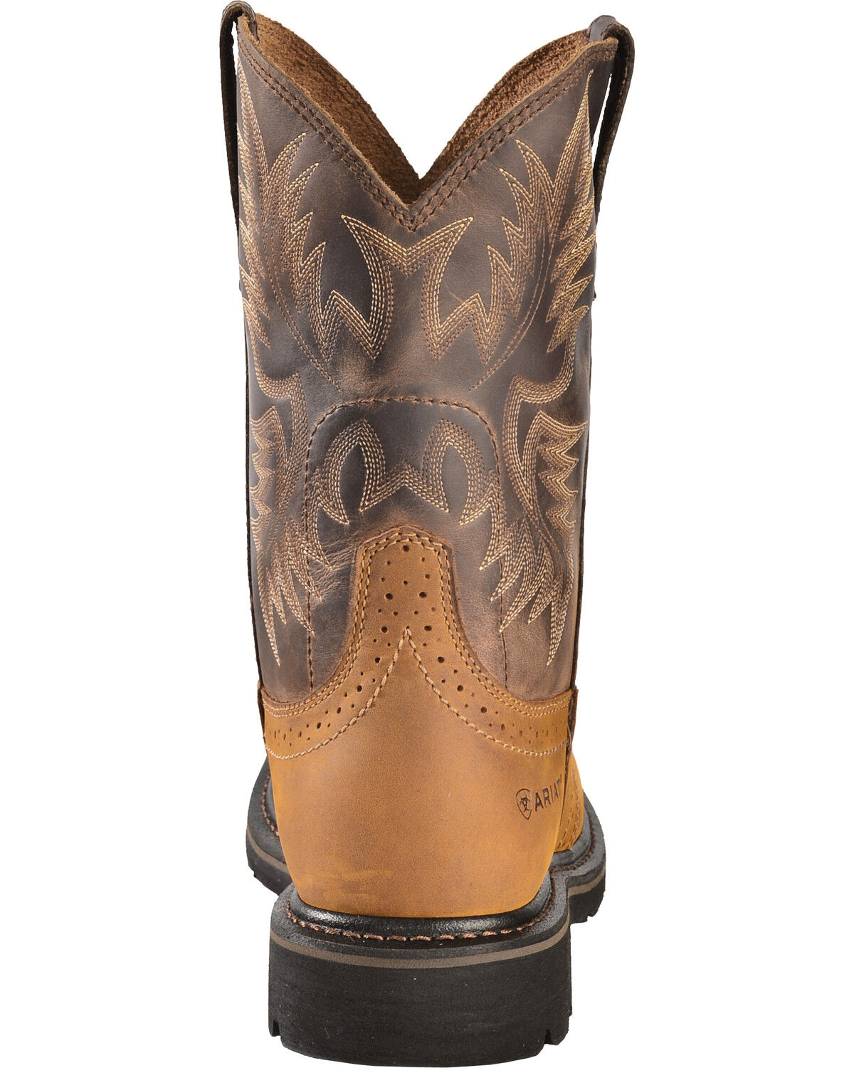 square toe pull on work boots