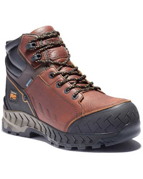 Timberland Men's Summit Waterproof Work Boots - Soft Toe, Brown, hi-res