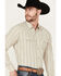 Image #2 - Blue Ranchwear Men's Goliad Striped Print Long Sleeve Snap Shirt, Tan, hi-res