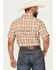 Image #4 - Carhartt Men's Force® Sun Defender™ Relaxed Fit Lightweight Plaid Print Short Sleeve Button-Down Work Shirt, Brown, hi-res