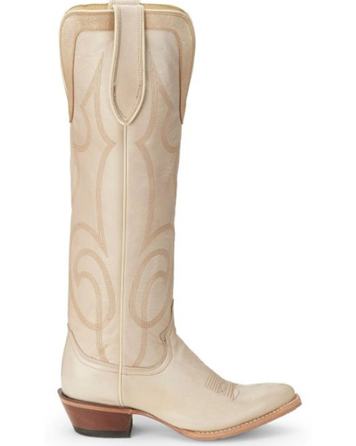 Image #2 - Justin Women's Verlie Vintage Tall Western Boots - Snip Toe, Cream, hi-res