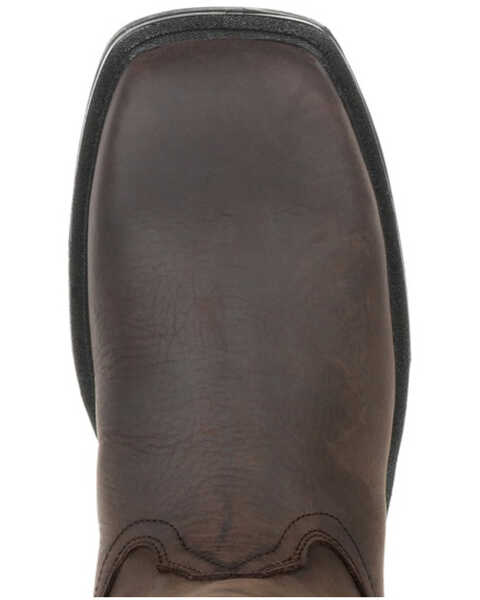 Image #6 - Rocky Men's Worksmart Waterproof Western Work Boots - Composite Toe, Chocolate, hi-res