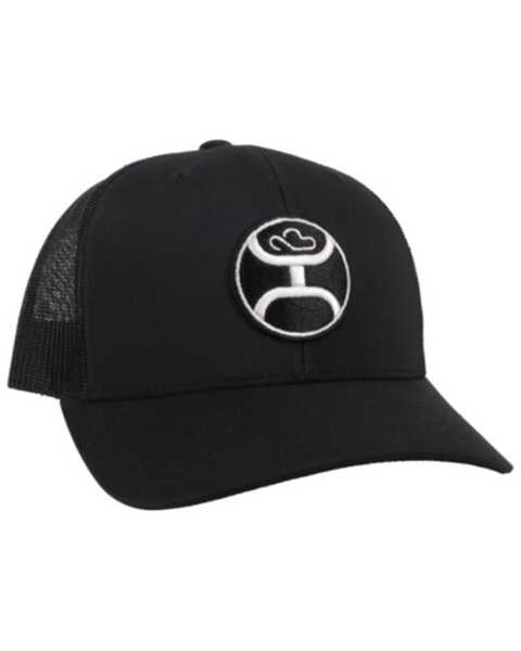 HOOey Men's Black Primo Logo Mesh Ball Cap , Black, hi-res