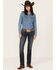 Ariat Women's R.E.A.L. Low Rise Charly Stretch Relaxed Straight Jeans, Dark Wash, hi-res