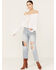 Image #1 - Wrangler Women's Off The Shoulder Long Sleeve Top, White, hi-res