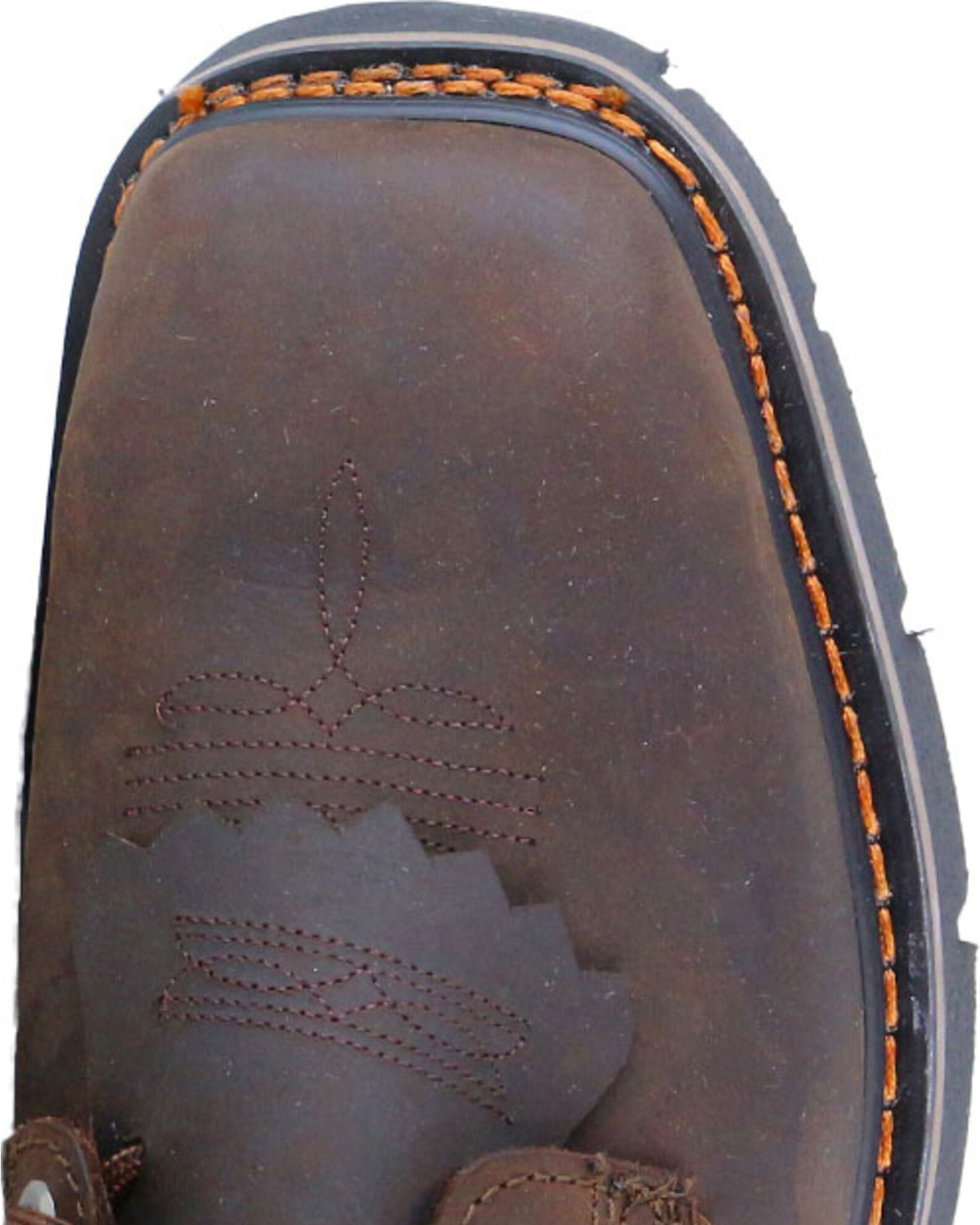 Image #6 - Cody James Men's Mustang Lace-Up Kiltie Work Boots - Soft Toe, Brown, hi-res