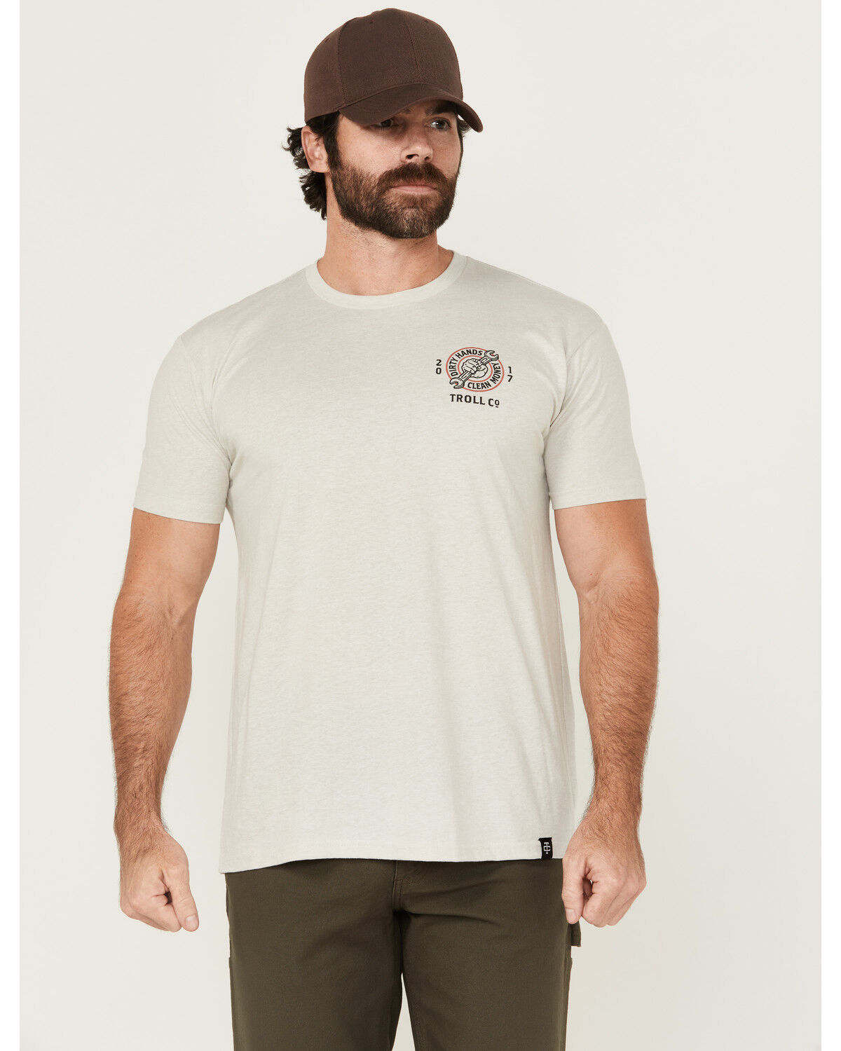 Image #2 - Troll Co Men's DHCM Wrencher Short Sleeve Graphic T-Shirt, Sand, hi-res