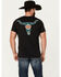 Image #1 - Pendleton Men's Rancho Arroyo Longhorn Short Sleeve Graphic T-Shirt , Charcoal, hi-res