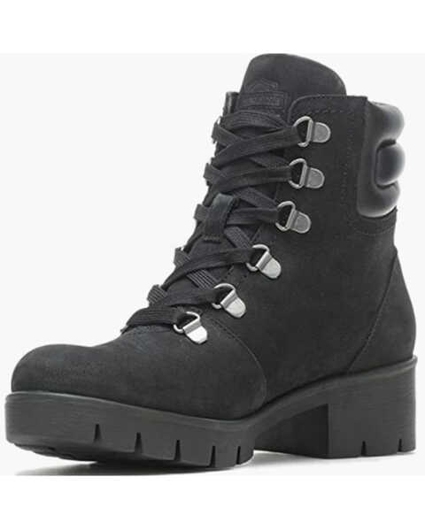 Harley Davidson Women's Trawood Lace-Up Boots - Round Toe, Black, hi-res