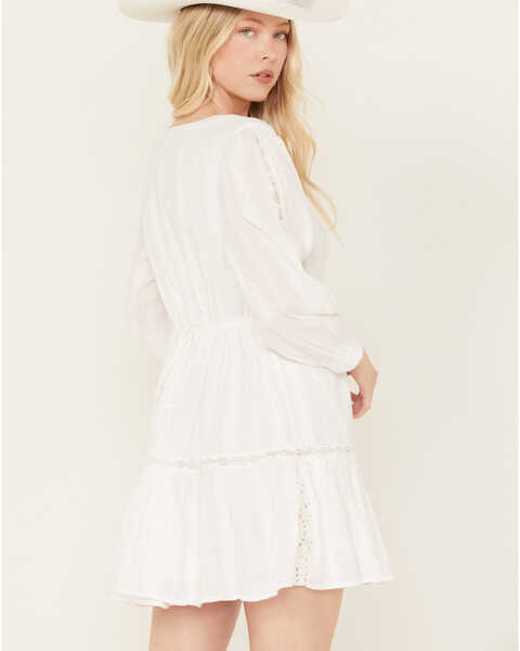 Free People Women's Hudson Mini Dress, White, hi-res