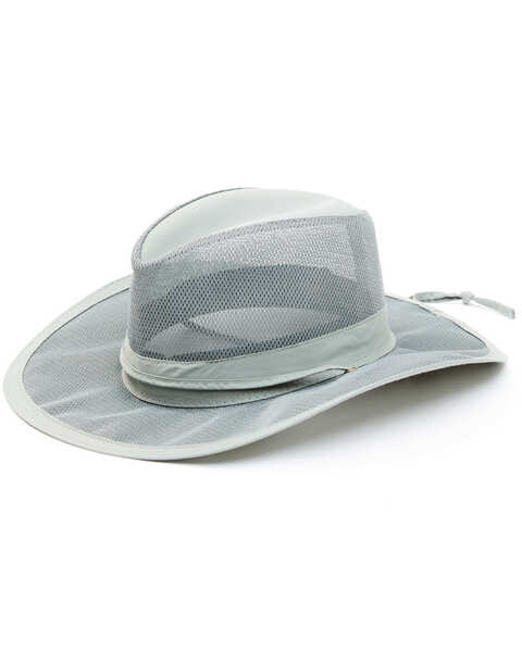 Hawx Men's Gray Mesh Vented Work Sun Hat , Grey, hi-res