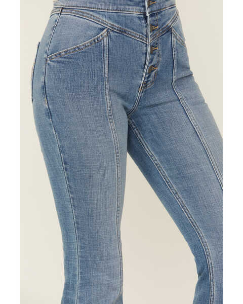 Image #2 - Idyllwind Women's Medium Wash Outlaw High Rise Super Flare Stretch Denim Jeans, Medium Wash, hi-res