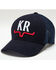Kimes Ranch Men's Rise Above Logo Mesh Back Trucker Cap, Navy, hi-res