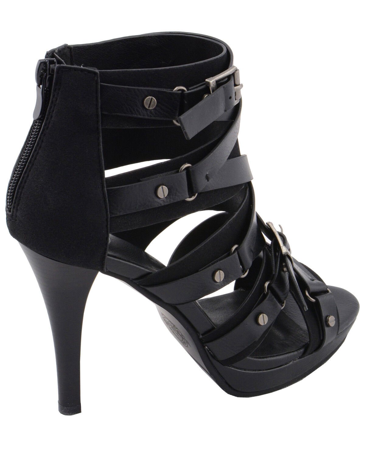 Image #9 - Milwaukee Performance Women's Ankle Strap Stiletto Sandals, Black, hi-res