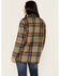 Image #4 - Cleo + Wolf Women's Oversized Plaid Print Peacoat, Steel Blue, hi-res