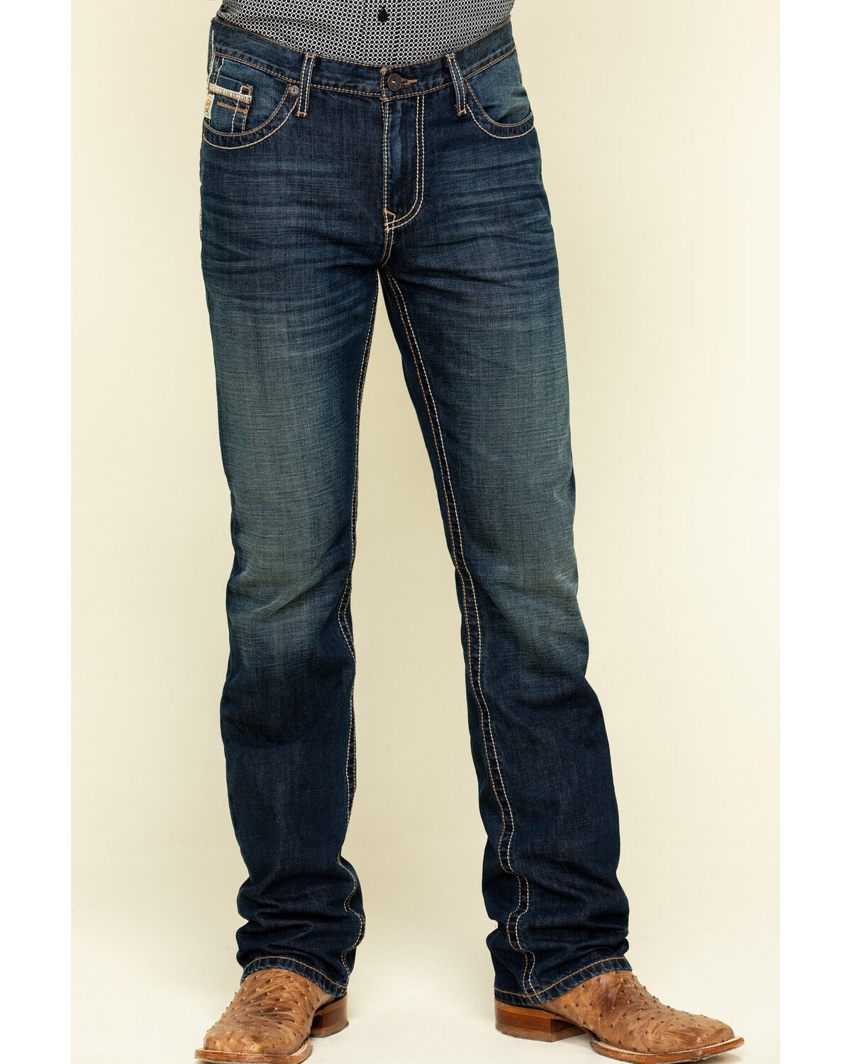 Cinch Men's Ian Dark Wash Slim Bootcut Rigid Denim Jeans