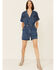 Molly Bracken Women's Denim Playsuit, Blue, hi-res