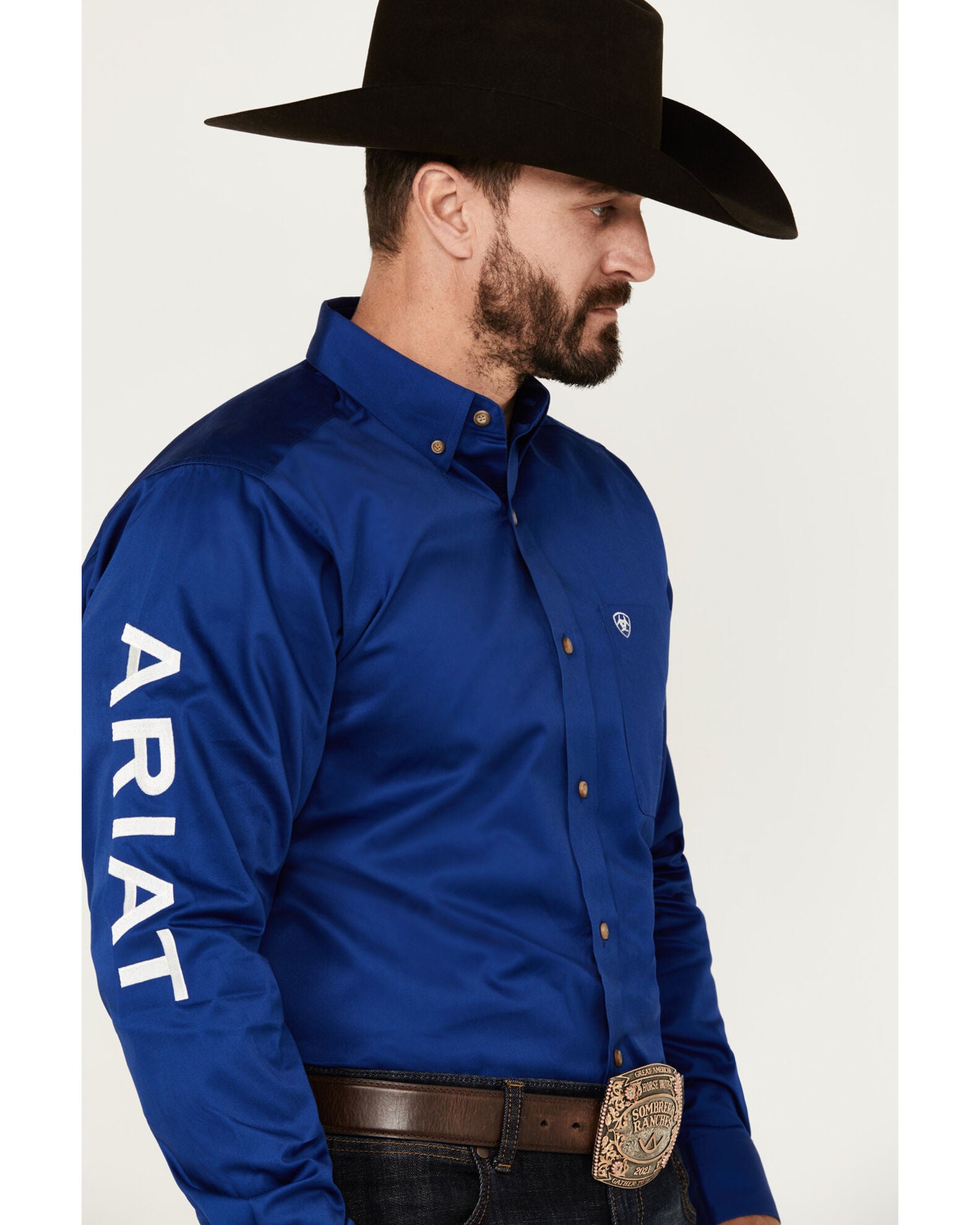 Product Name: Ariat Men's Team Logo Twill Fitted Long Sleeve Button ...