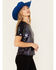 Image #2 - Molly Bracken Women's Oil Slick Sequin Top, Black, hi-res