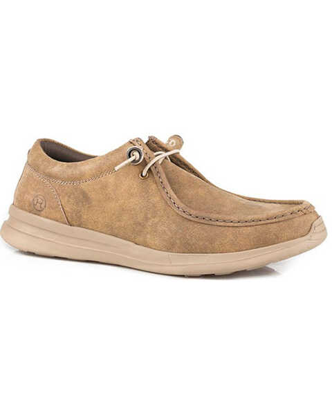Roper Men's Chillin Low Eyelet Chukka Lace-Up Casual Leather Shoes , Tan, hi-res