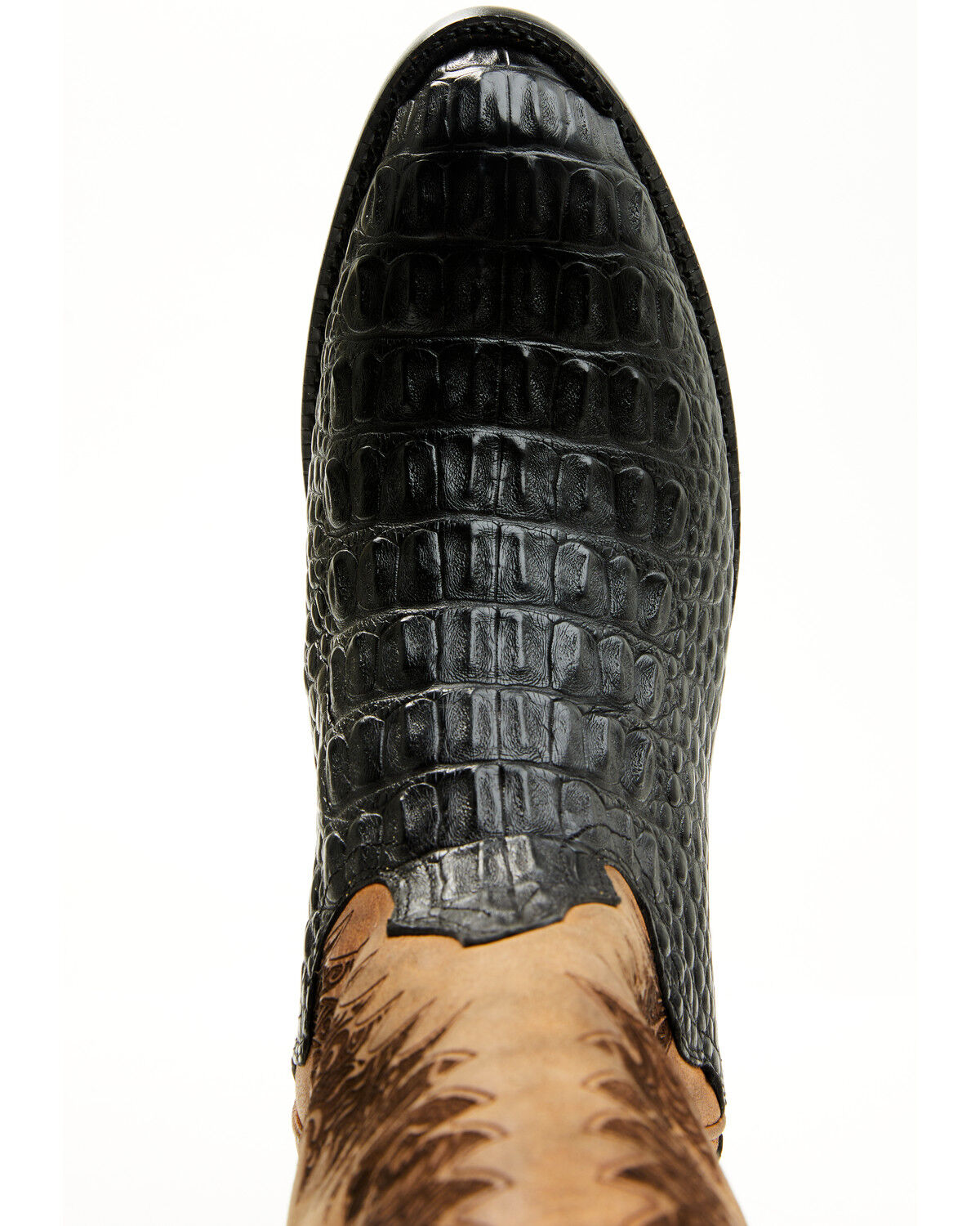 Image #6 - El Dorado Men's Exotic Alligator Western Boots - Round Toe, Black, hi-res