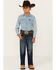 Image #1 - Wrangler Little Boys' Medium Wash Dellwood Relaxed Bootcut Stretch Jeans , Medium Wash, hi-res
