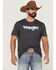 Image #1 - Wrangler Men's Heather Charcoal Logo Graphic Short Sleeve T-Shirt , Charcoal, hi-res