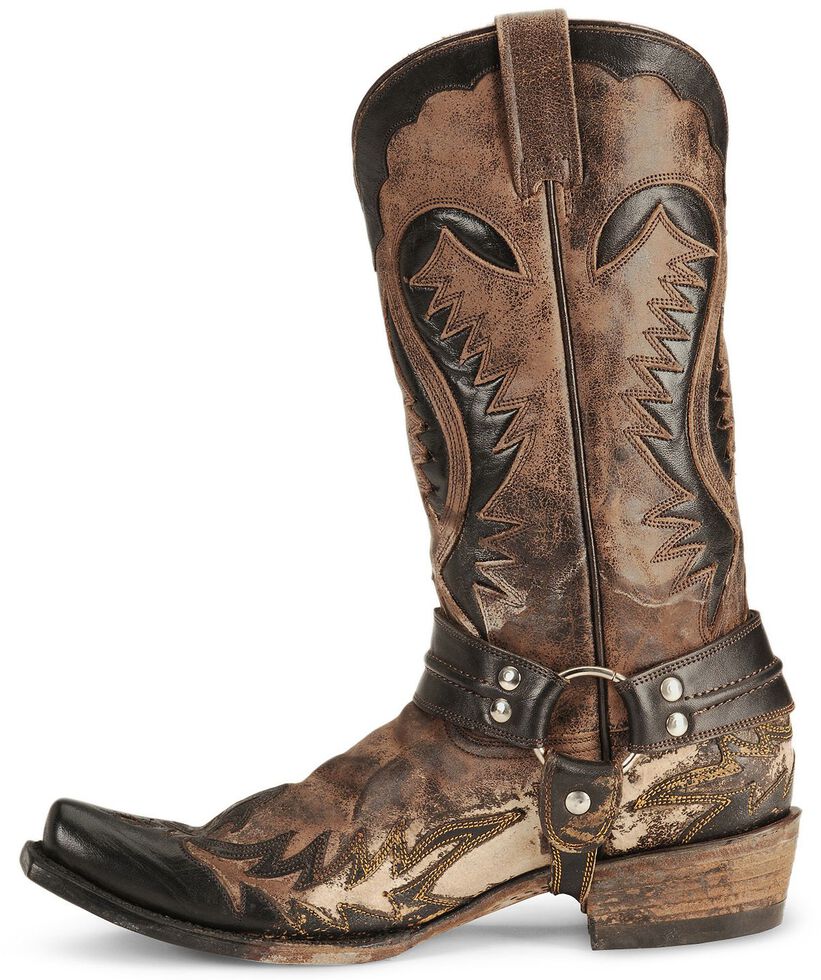 stetson brown harness cowboy boots