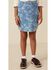 Image #1 - Hayden La Girls' Floral High Rise Denim Skirt, Blue, hi-res