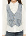 Image #3 - 26 International Girls' Denim Heart Pocket Vest, Medium Wash, hi-res