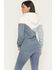 Image #4 - Wanakome Women's Roxy Color Block 1/2 Zip Pullover Hoodie, Indigo, hi-res