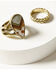 Image #3 - Shyanne Women's Soleil Inlay Teardrop Ring Set - 5 Piece, Gold, hi-res