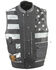 Image #4 - Milwaukee Leather Men's Old Glory Laced Arm Hole Concealed Carry Leather Vest - 4X, Black, hi-res