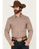Image #1 - Gibson Trading Co Men's Torch Geo Long Sleeve Snap Western Shirt, Cream, hi-res