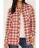 Image #3 - Idyllwind Women's Plaid Print Roby Shirt, Brandy Brown, hi-res