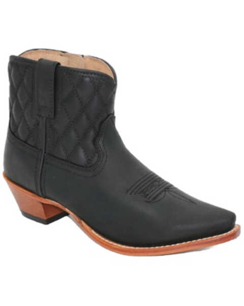 Image #1 - Twisted X Women's 6" Steppin' Out Booties - Snip Toe , Black, hi-res