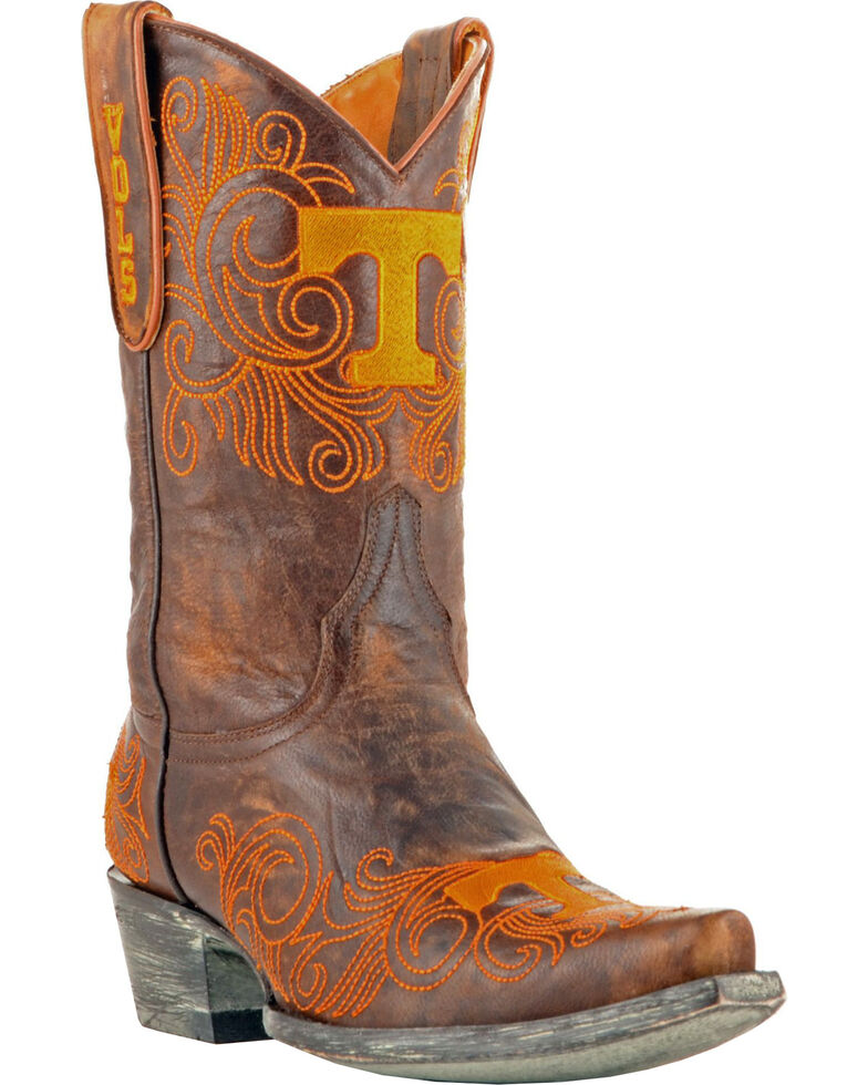 Gameday Boots Women's University of Tennessee Short Western Boots - Snip Toe, Brass, hi-res