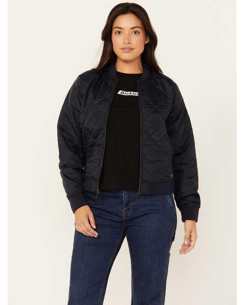 Image #1 - Dickies Women's Quilted Jacket , Navy, hi-res