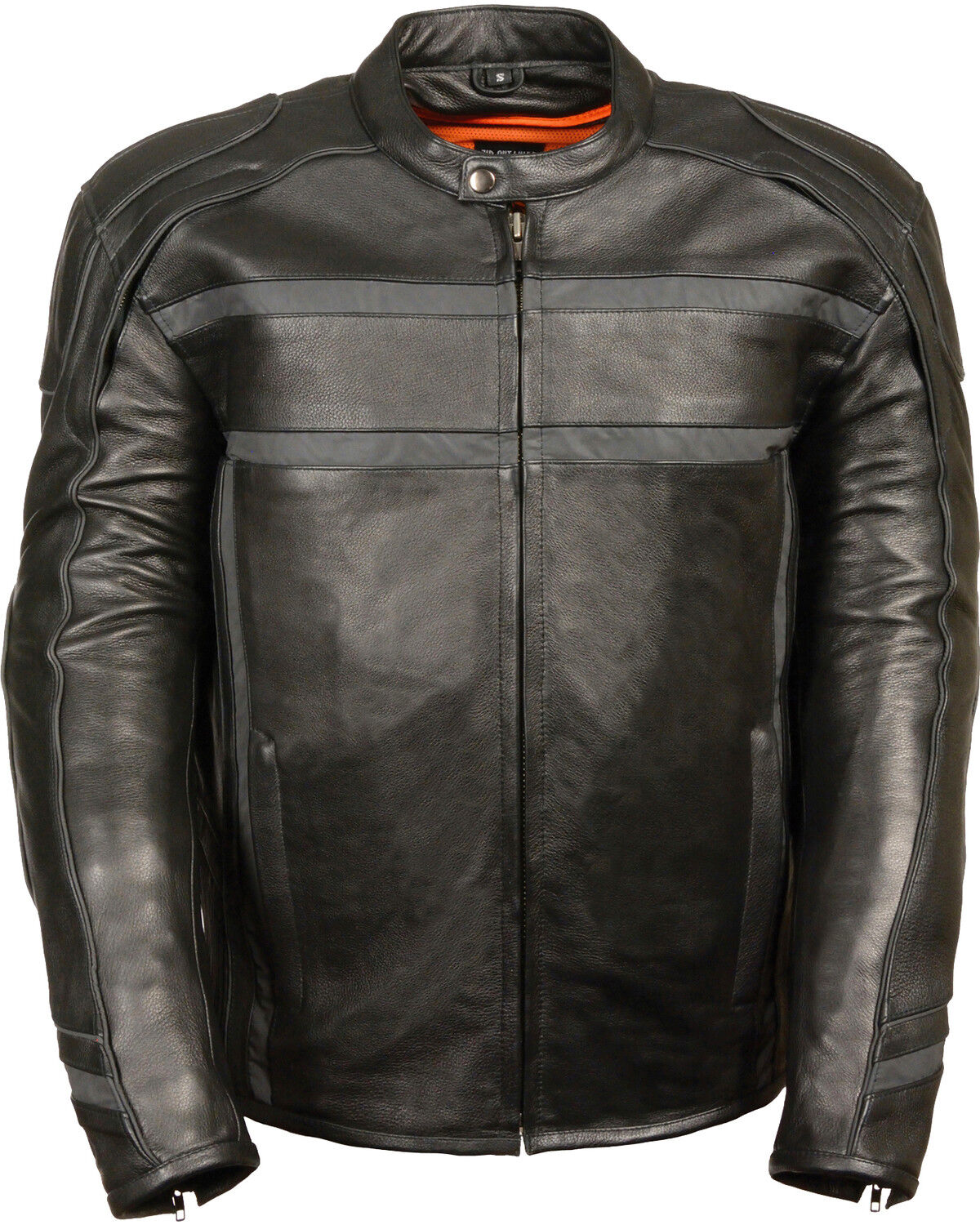 Image #1 - Milwaukee Leather Men's Reflective Band Scooter Jacket - Big 3X, Black, hi-res