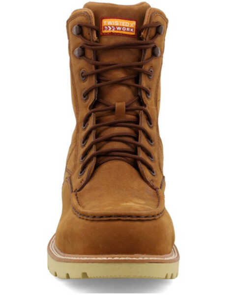 Twisted X Men's 8" Lace-Up Wedge Work Boots - Composite Toe , Brown, hi-res