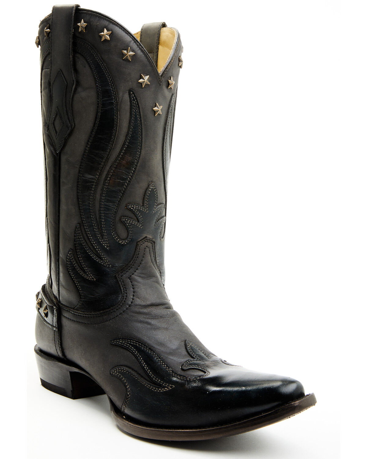 Image #1 - Corral Men's Embellished Overlay Western Boots - Snip Toe, Blue, hi-res