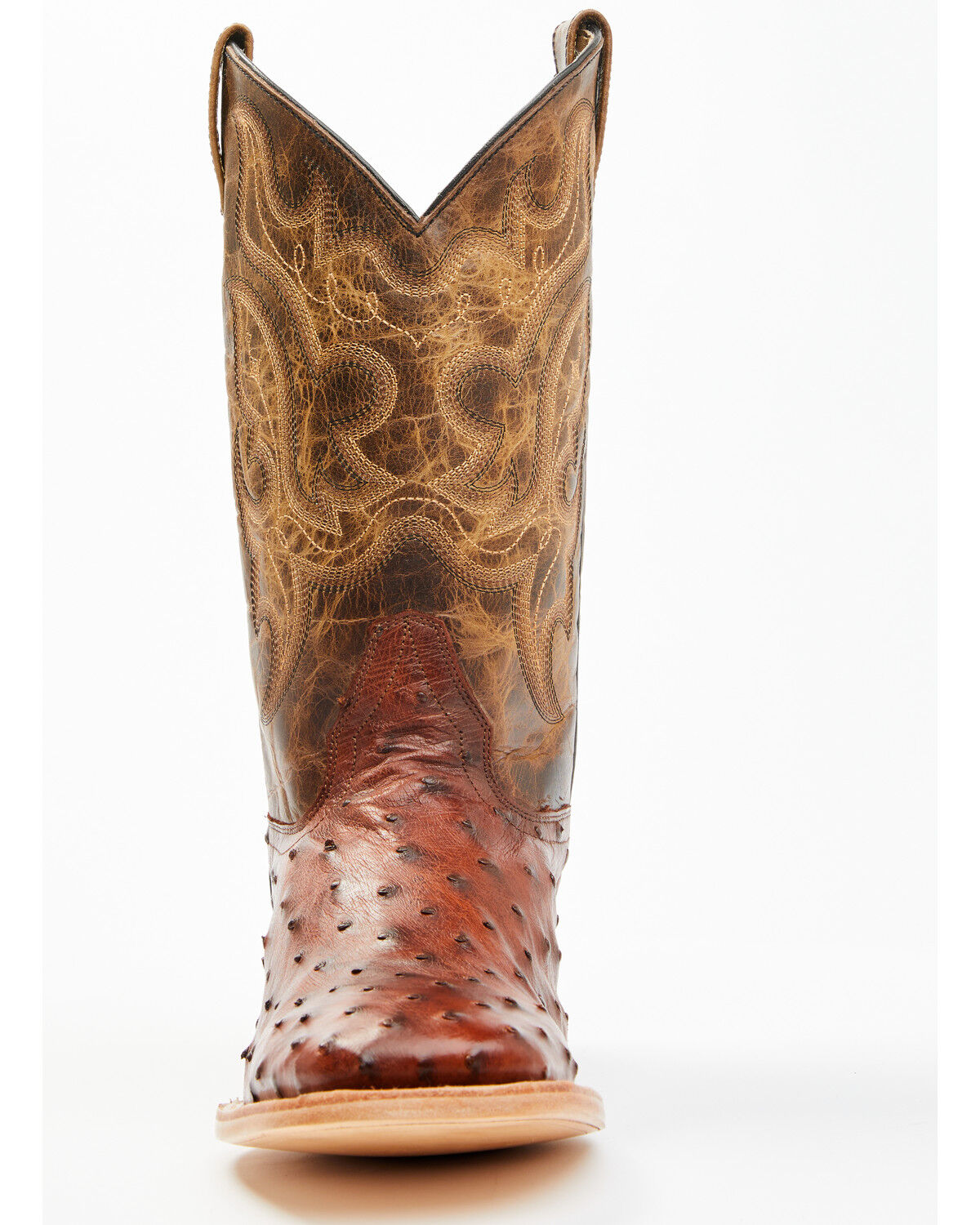 Image #4 - Cody James Men's Exotic Full Quill Ostrich Western Boots - Broad Square Toe, Brown, hi-res