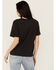 Image #4 - Blended Women's Side Grommet Short Sleeve Tee, Black, hi-res