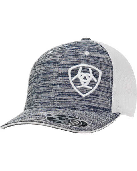 Image #1 - Ariat Men's Logo Ball Cap, Grey, hi-res