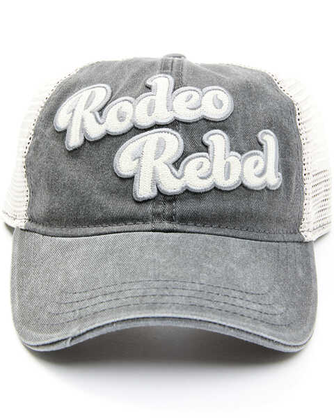 Idyllwind Women's Rodeo Rebel Embroidered Mesh-Back Baseball Cap , Grey, hi-res