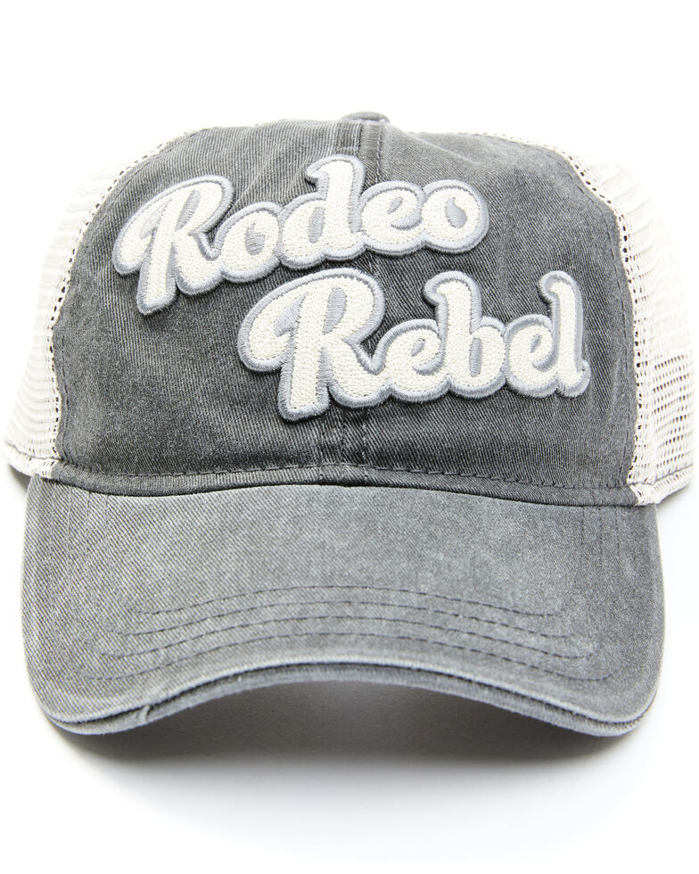 Idyllwind Women's Rodeo Rebel Embroidered Mesh-Back Trucker Cap , Grey, hi-res